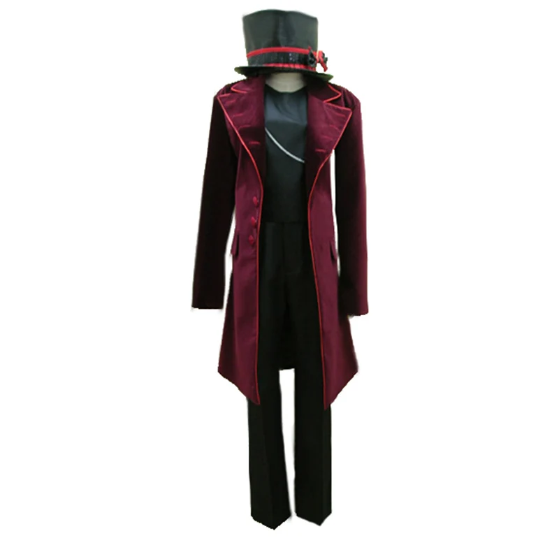 Johnny Depp Willy Wonka Vest+coat+hat 