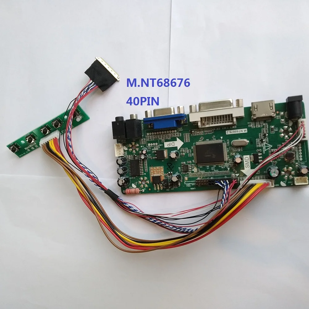 

Kit for B101AW03 V0 1024*600 Monitor Panel LED DIY M.NT68676 40pin 10.1" AUO Display Controller board DVI HDMI LCD VGA