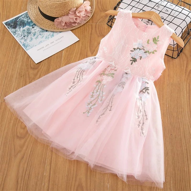 Новое платье для девочек Новая летняя одежда для девочек платье принцессы с цветочным рисунком Детская летняя одежда платье для маленьких девочек повседневная одежда Vestidos 8T