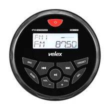 Receptor estereofônico marinho impermeável dos meios de digitas de bluetooth com wma/mp3 player am fm e usb para o canal de streaming da música 50 w x 4