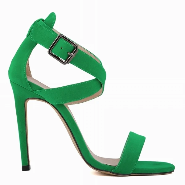 LOSLANDIFEN/, пикантные женские туфли-лодочки с открытым носком, бархатные туфли на высоком каблуке, свадебные туфли для женщин, размеры США 4-11, 102-4VE - Цвет: green