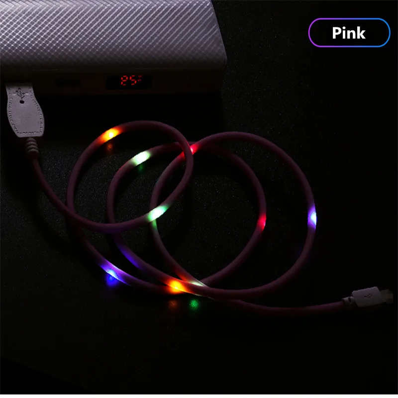 Светодиодный кабель, светильник-вспышка, зарядное устройство для мобильного телефона iPhone XS MAX XR samsung Xiaomi huawei Android type-C Cabel