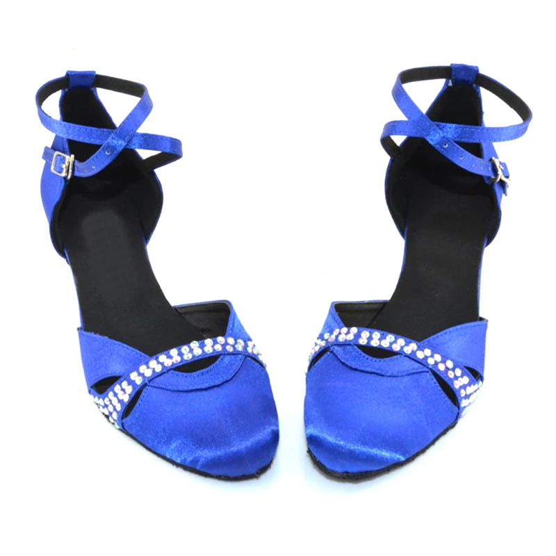 Professional Ladies Women Tango Salsa Ballroom Latin Dance Shoes with Suede Sole 2.36 inch Heels