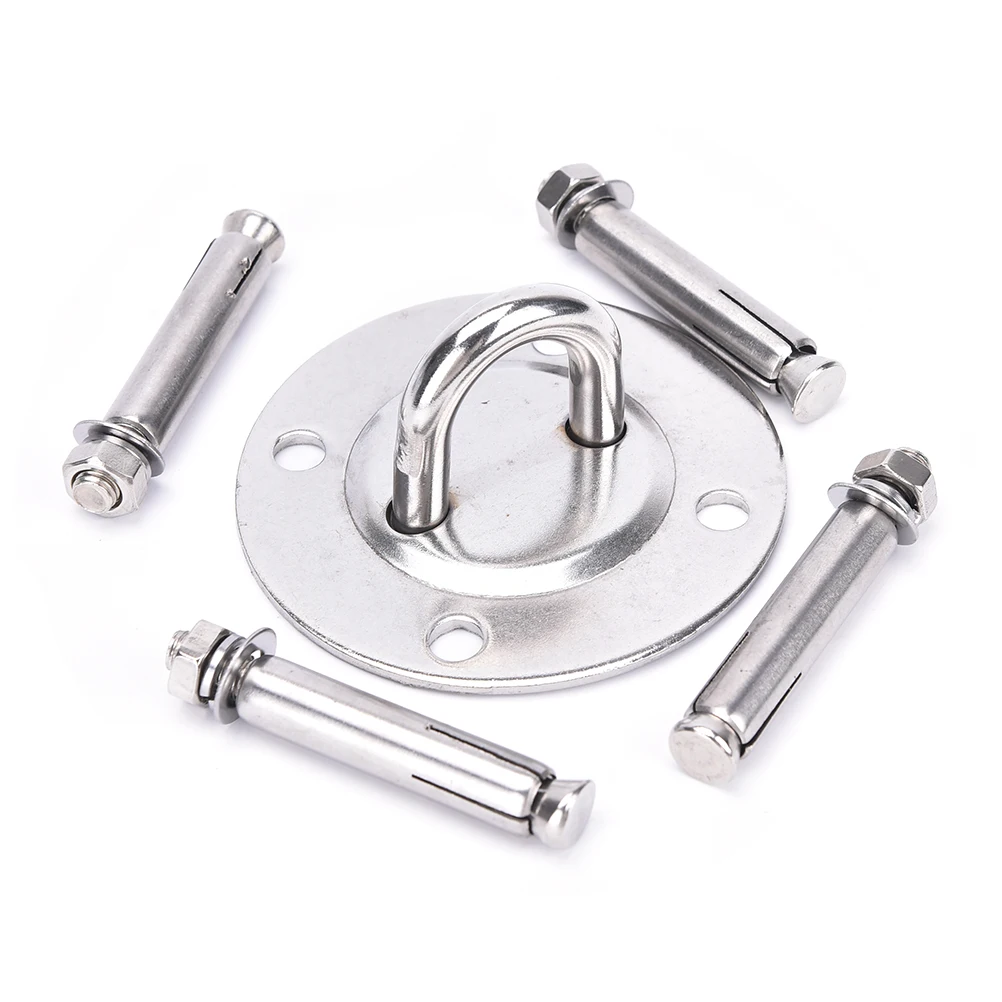 Hammock Wall Mount Anchor Hooks Aerial Yoga Ceiling Swing Hanging Kit Hammock Spring Heavy Duty Stainless Steel 200KG Capacity