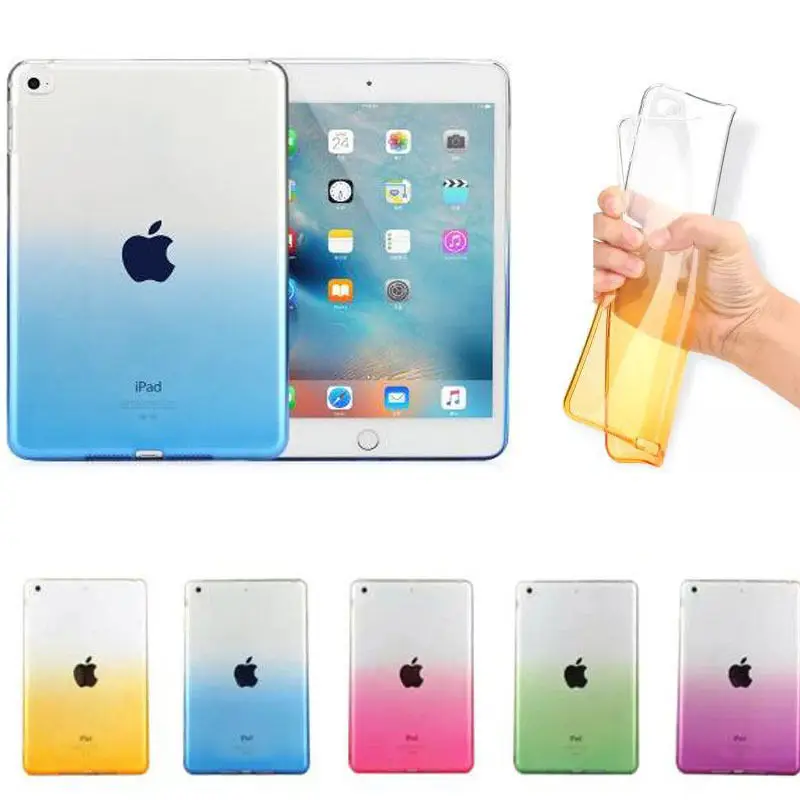 Чехол для iPad air 2 ipad 6 мягкая задняя крышка из ТПУ радужного цвета планшета Apple