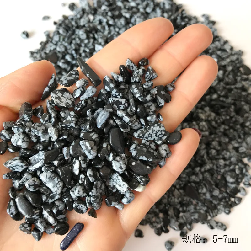 

3 Size 50g Natural Alabaster Obsidian Stones Snowflake Stones Crystal Crushed Stone Healing Reiki Crystal Irregular Shaped Stone