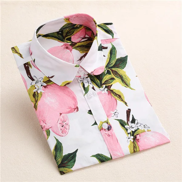 Dioufond, женские Цветочные блузки, хлопковые Цветочные женские топы, летние цветочные рубашки, Blusas Femininas, 5XL размера плюс, женская одежда - Цвет: PinkLemon