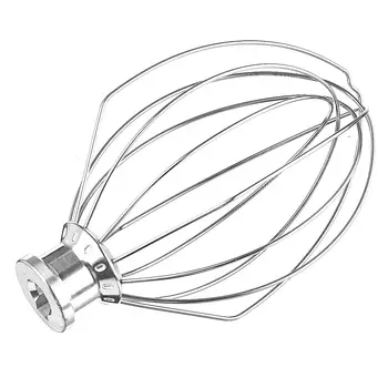 

New 6 Wire Whip Whisk Egg Beater Cream Mixer Stainless steel Accessories Parts For K5AWW Stand Mixers Milkshake Noodle Maker