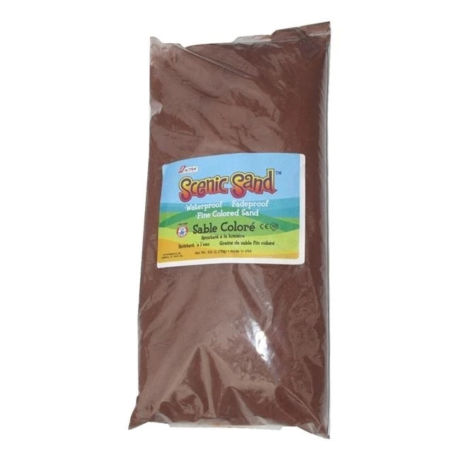 Scenic Sand 4552 Activa 5 lbs Bag of Colored Sand Dark Brown