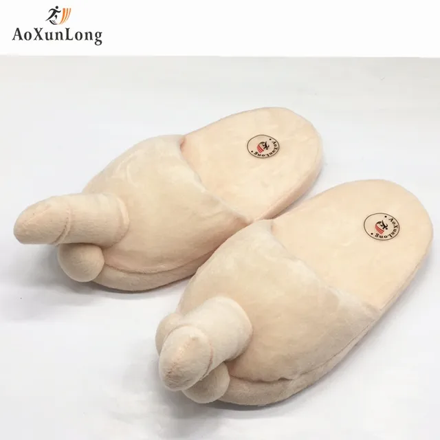 Winter Slippers Women Creative Fun Penis Home Slippers Warm Spring Funny Women Shoes Unicornio Shoes Woman Unicorn Slippers EU38