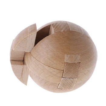 

Wooden Puzzle Magic Ball Intelligence Game Brain Teasers Toy Adults Kids Toy