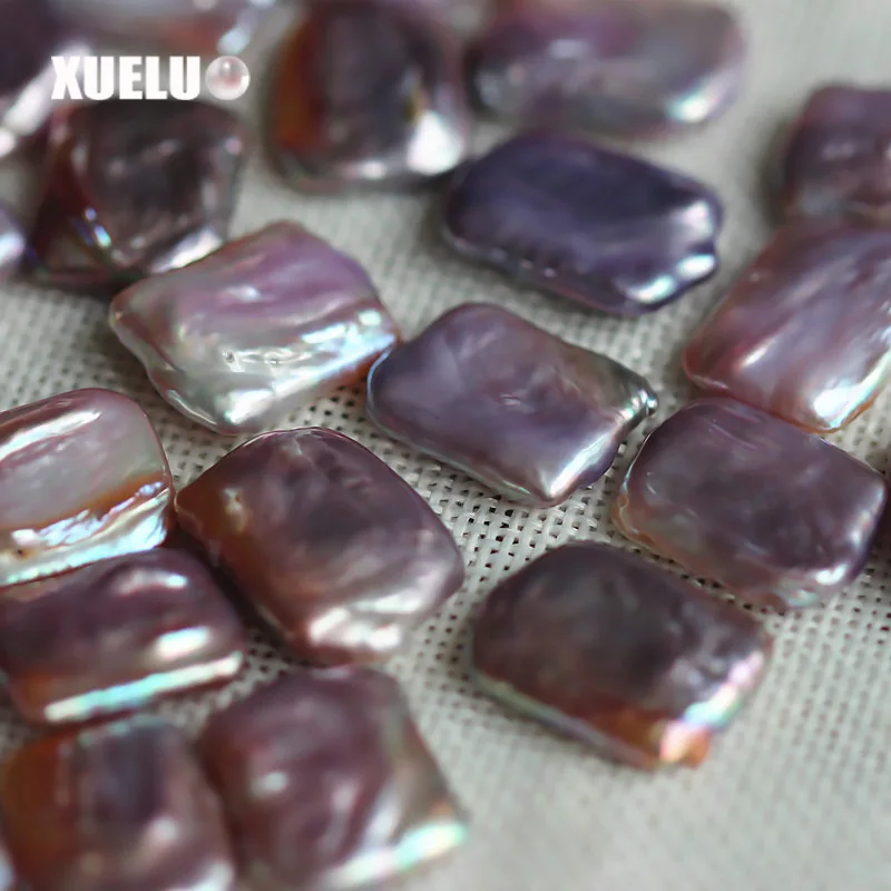 XUELUO 15 20 мм Природные искусственные Квадратные бусины из пресноводного жемчуга