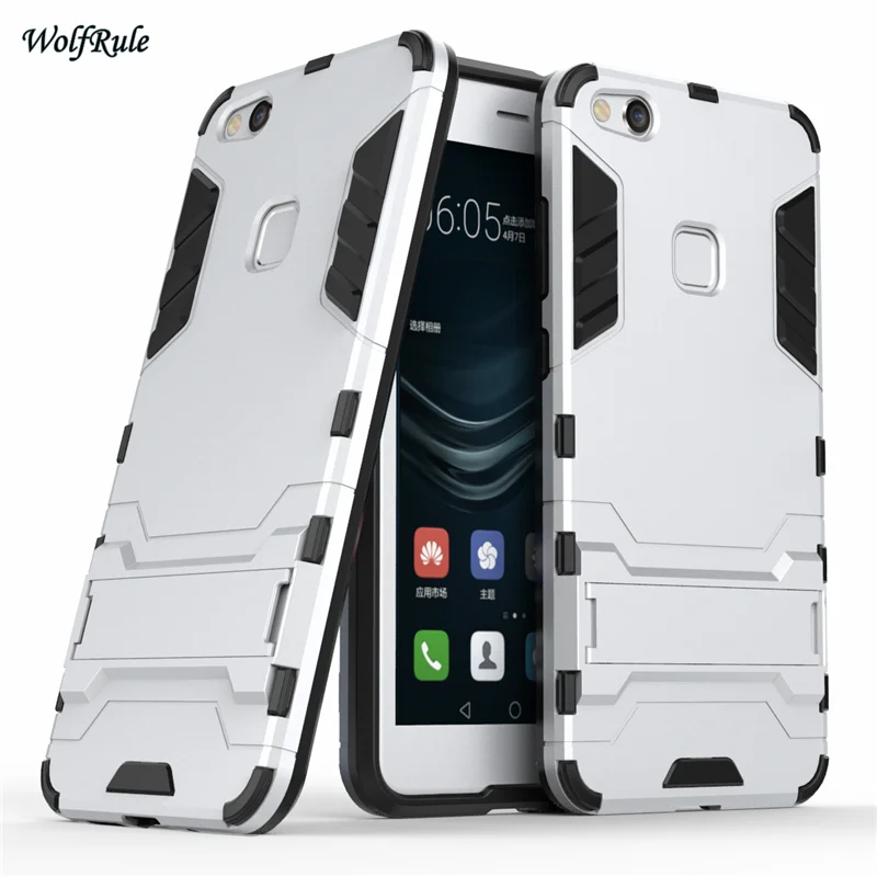 

Case For Huawei P10 Lite Cover Soft Silicone & Plastic Anti-Knock Business Holder Case For Huawei P10 Lite Nova Lite Case Coque