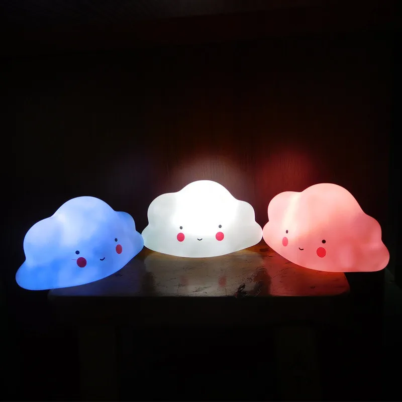 1* Mini Cloud LED Night Light Creative Smiling face Cloud lights children's room decoration