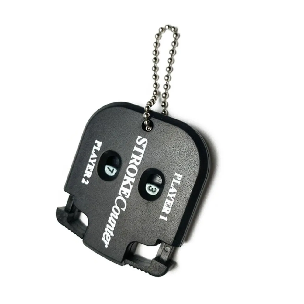 

Golf Shot Stroke Putt Score Counters Scoring Keeper Golfing Key Chain Black Golf