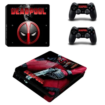 

Deadpool Decal PS4 Slim Skin Sticker For Sony PlayStation 4 Console and 2 Controllers PS4 Slim Skin Sticker Vinyl