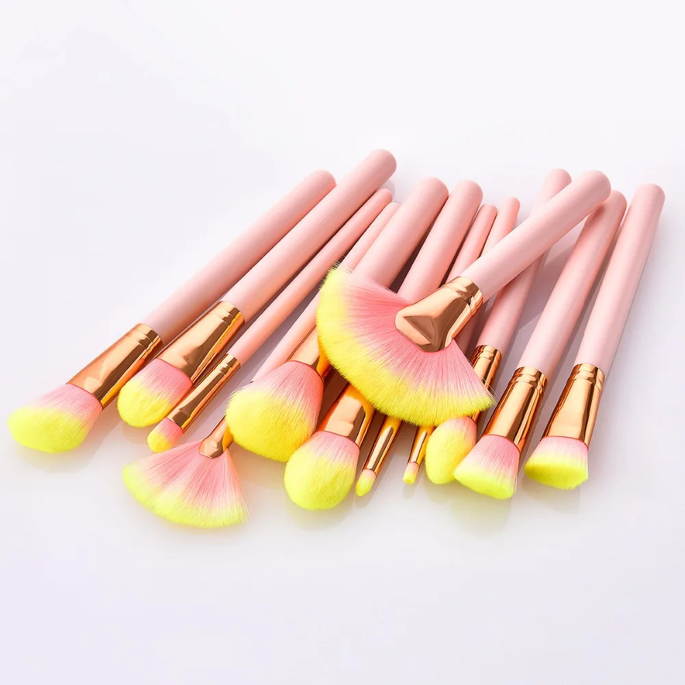 

Pink Makeup Brushes Synthetic Hair Round Foundation Eye Shadow Brush Set Brow Highlighter Beauty Make Up Tools Cosmetic Kwasten