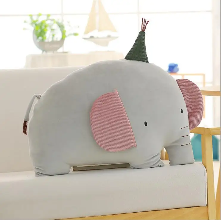 Креативные милые мягкие плюшевые игрушки динозавр слон и пингвин кукла подушка большая Подушка Рождественский подарок для детей - Цвет: Elephant