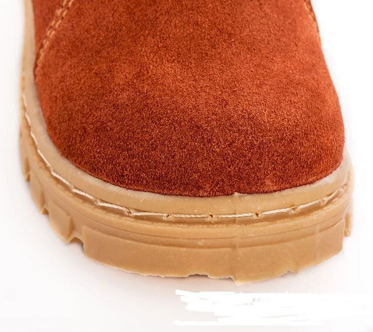 Детские ботинки; модные повседневные зимние ботинки из натуральной кожи для девочек и мальчиков; теплые удобные детские ботинки; детская кожаная обувь