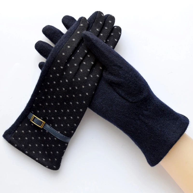 Gants à la mode hiver femmes épais cachemire