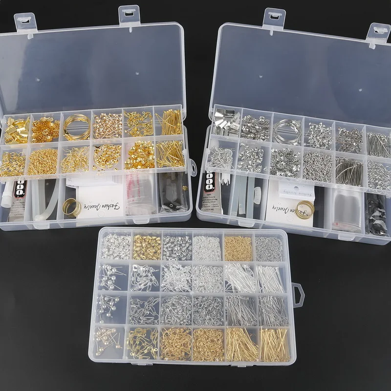 

1 Box Alloy Open Jump Rings Split Rings Pins Needles Earrings Findings Connector For DIY Earrings Jewelry Making Findings
