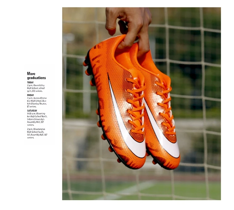 Искусственная трава земли Футбол бутсы обувь для мужчин женщин открытый газон Professional AG Спайк Superfly футбольные бутсы малыш Лидер продаж