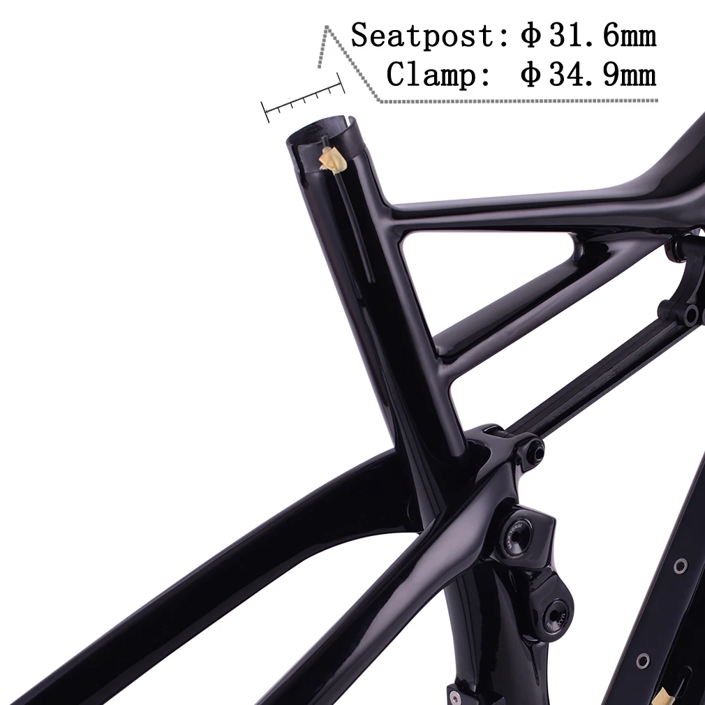 Perfect TRIFOX  Carbon mtb frame 29er Suspension MTB frame 148 * 12mm Bicycle Frame Dropshipping 5