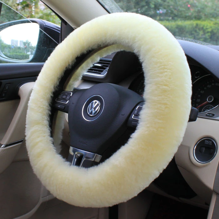 100% pure wool steering wheel cover to 