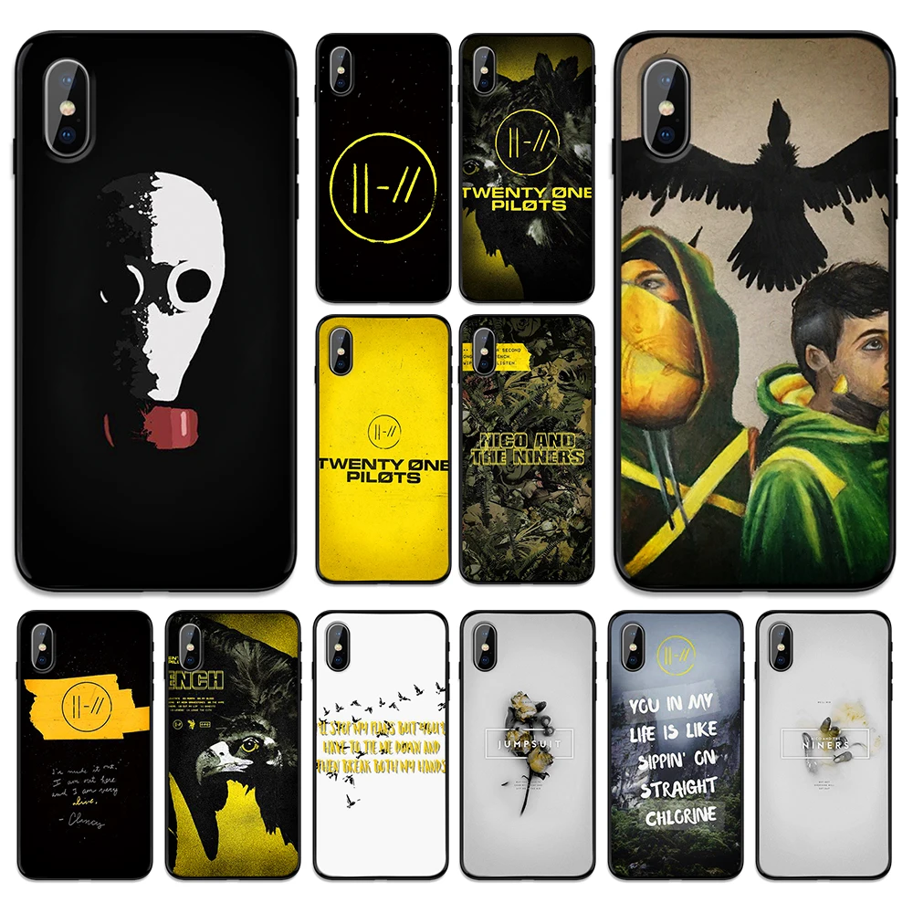 Twenty One Pilots Тренч мягкая термополиуретановая крышка чехол для Apple iPhone 6 6S 7 8 Plus 5 5S SE X