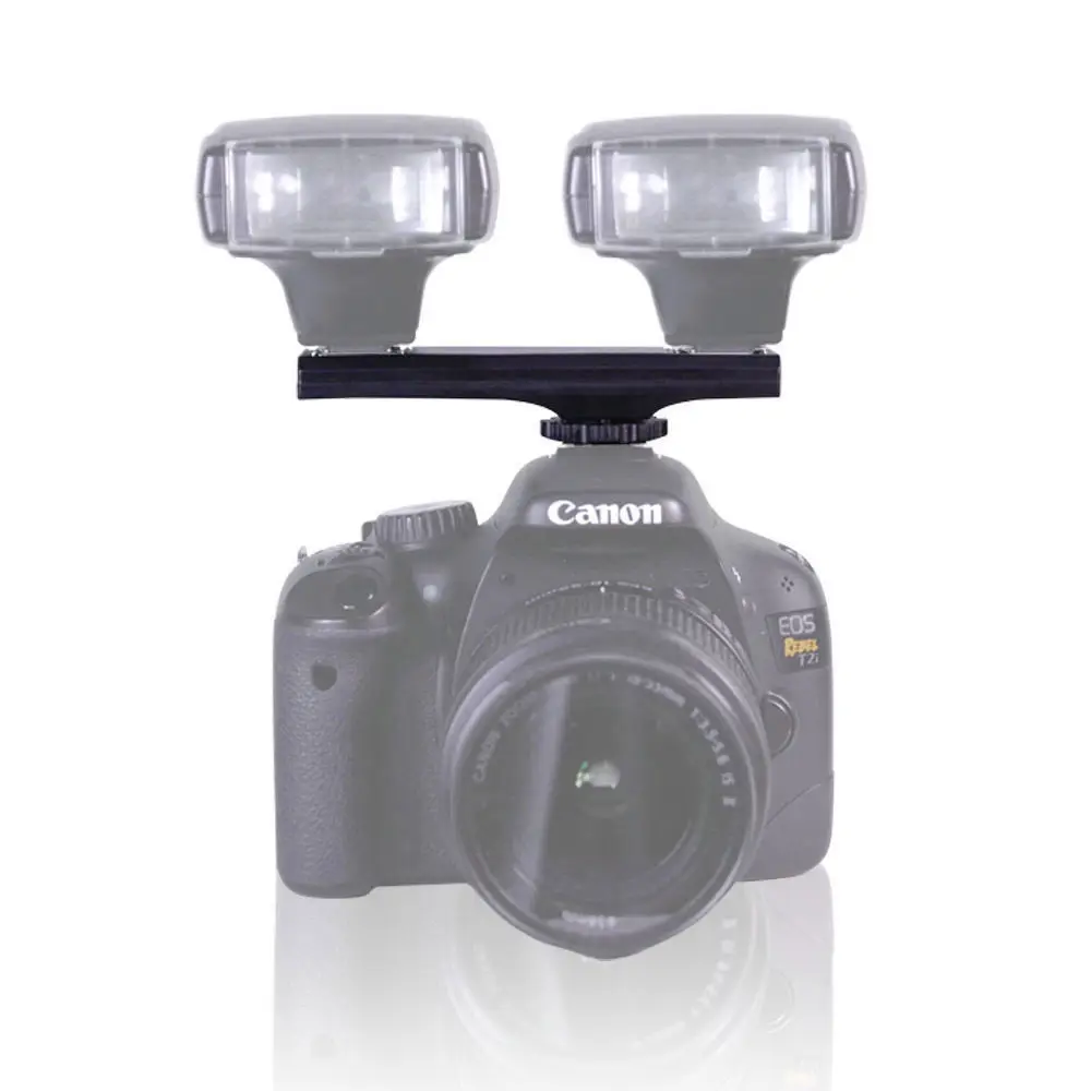 Двойной/2 горячий башмак E-TTL Вспышка Speedlite свет кронштейн Splitter для Canon 7DII 70D 5D II 750D 1D IV T5i T4i DSLR камеры