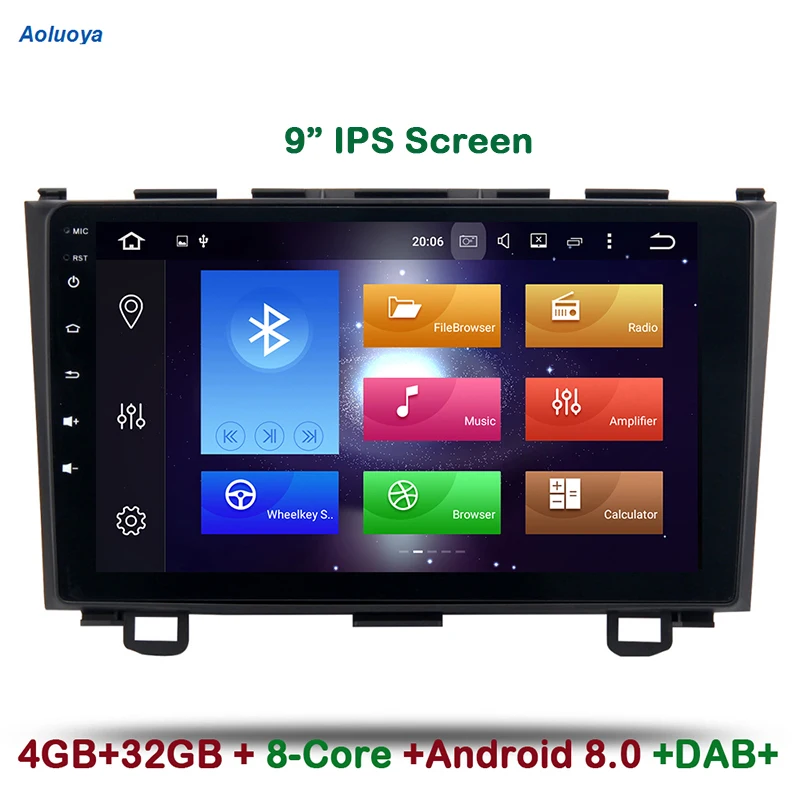 

Aoluoya IPS 4G RAM 32G ROM Octa Core Android 8.0 CAR DVD Player For HONDA CR-V CRV 2007 2008 2009 2010 2011 Radio GPS Navigation