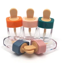 1 шт. пустой контейнер для блеска для губ бутылка в форме мороженого 6 мл косметический прозрачный бальзам для губ многоразовая бутылка