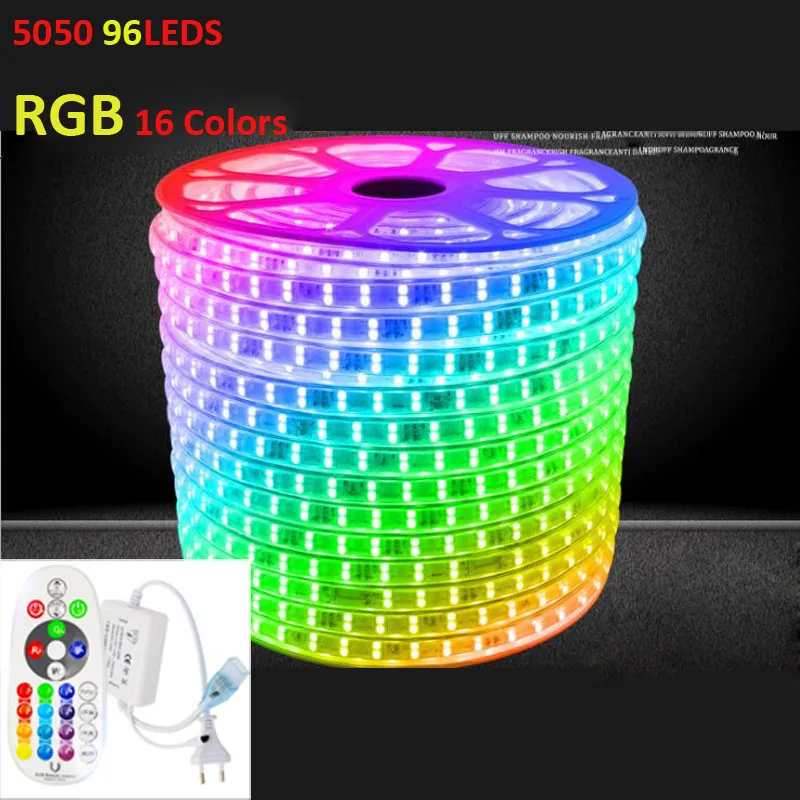 

50M RGB LED Strip Flexible Neon Lights SMD5050 Waterproof AC220V-240V Holiday Lighting Party Living Room Home Decor Xmas Light