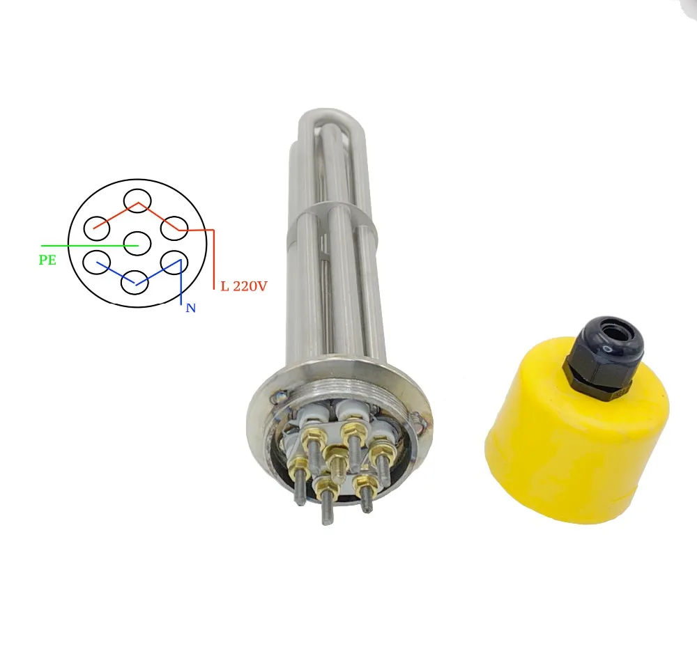 Цена 220 V 6000 W электрический нагреватель SS304, 2