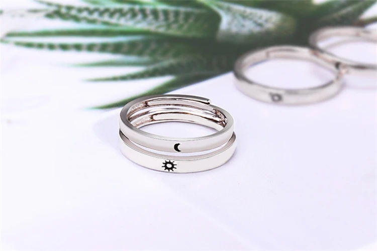 HEYLUOKE подлинное 925 пробы Серебряное кольцо с Луной и солнцем, кольца для возлюбленной подруги, подарки, хорошее Европейское ювелирное изделие