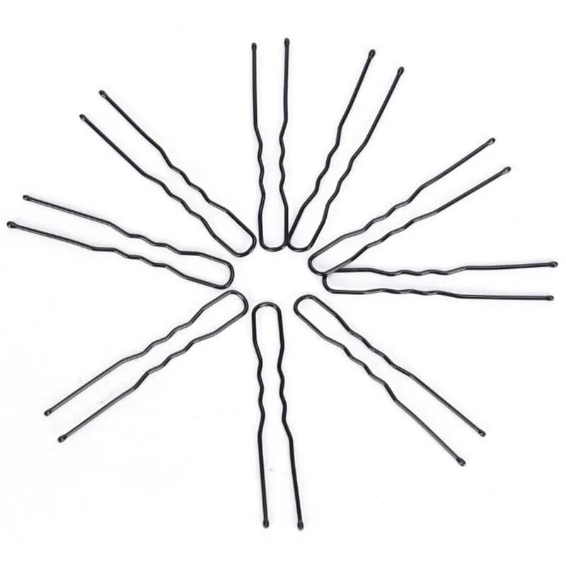 20 шт./лот черный/золотой U образный шпильки зажимы для волос Бобби шпильки металлическая заколка для женщин блюдо инструменты