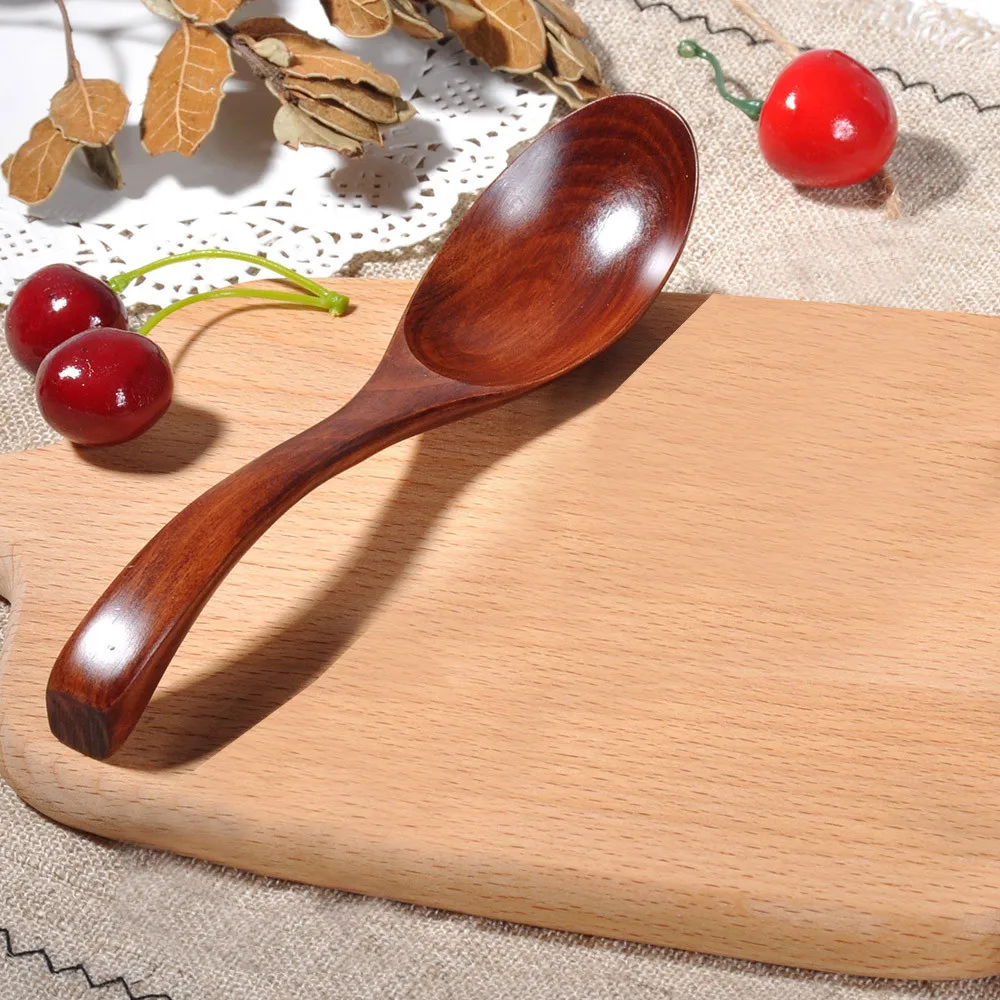 Деревянная Ложка Вилка бамбуковая кухонная утварь инструменты суп-Чайная ложка посуда Dec17 Прямая поставка