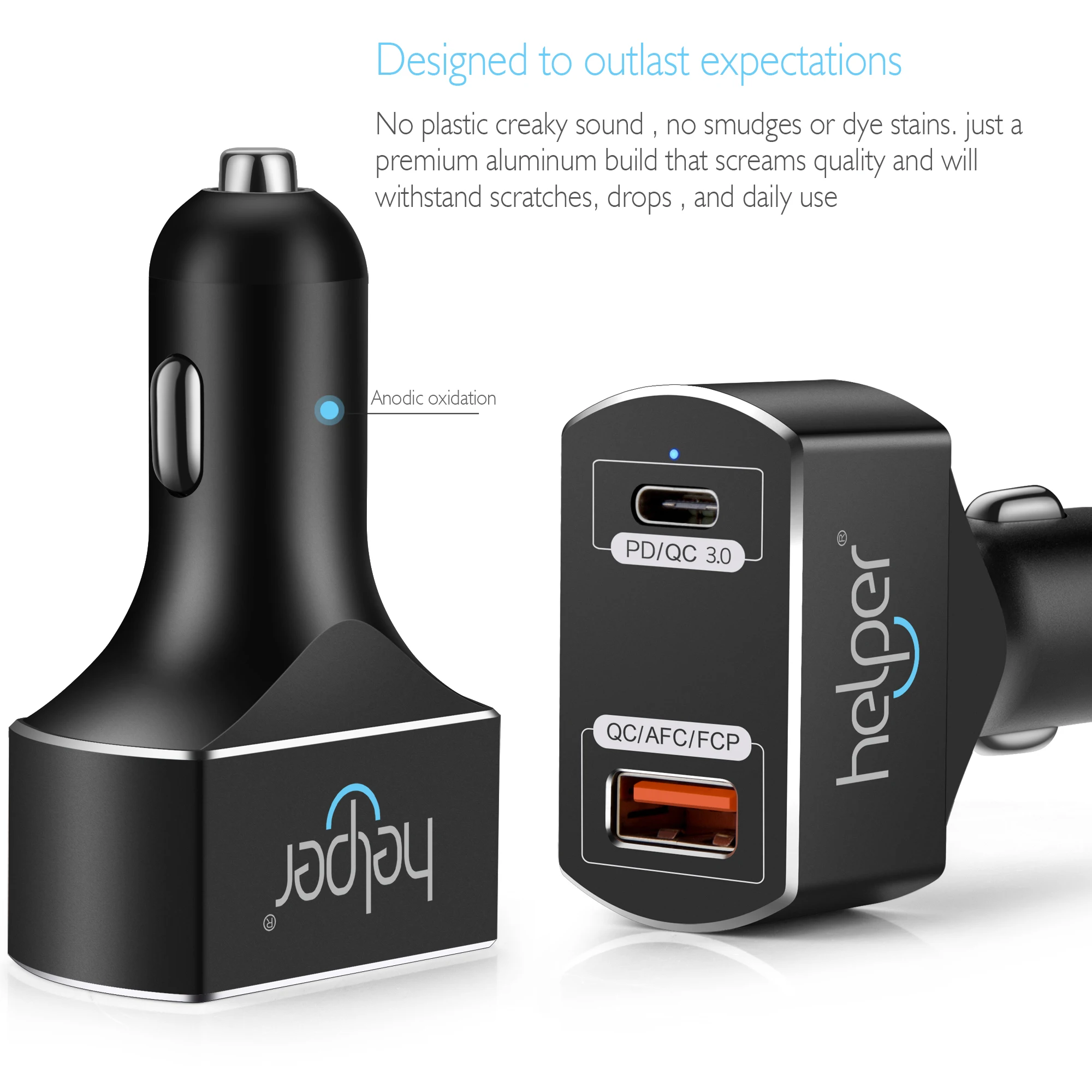 Зарядное устройство USB C PD для автомобиля с функцией быстрой зарядки 3 0