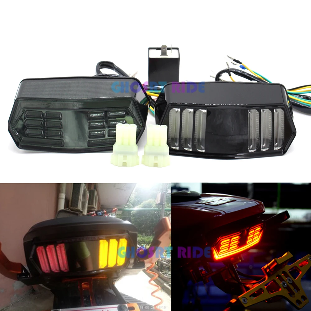 

for Honda MSX125 CBR650F 2015-2017 Motorcycle LED Tail Light Turn Signal Running Brake Stop Indicators Red Amber Turn Lamp