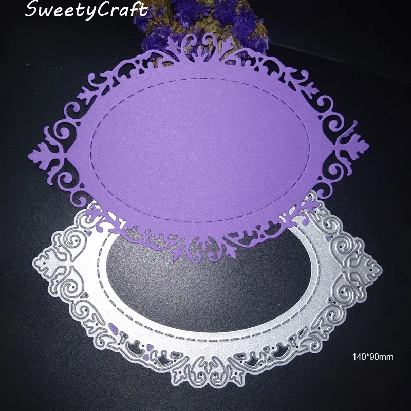 

Dies Scrapbooking Lace Mirror Frame Border Metal Cutting Dies Craft Easter Card Decor Stamps Die Cut NEW 2018 Embossing Stencil