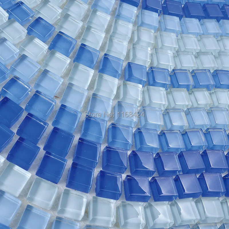 Cristal azul EHM1064 para piscina azulejos de mosaico de vidrio azulejo