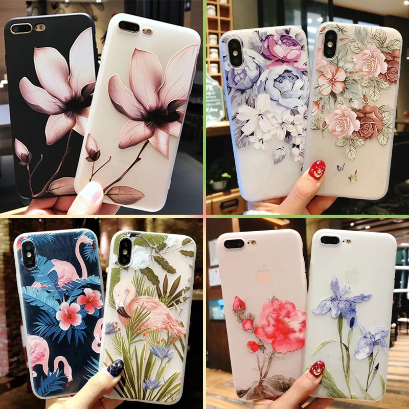 MOUSEMI Soft Case For iPhone 6 8 Plus X Case Protection Silicone Cute Pink Protective Back Phone Cases 5S For iPhone 6s 7 Case (2)