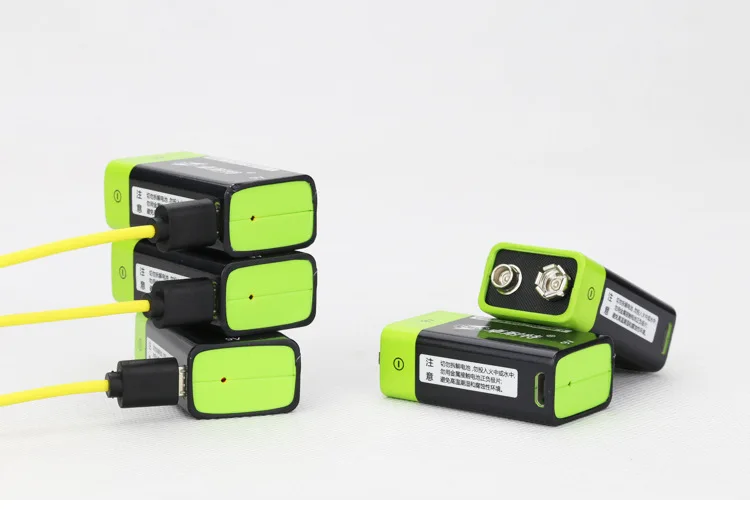 

Cncool 2pcs 9V 400mAh lithium li-po li-ion rechargeable battery + micro usb cable for charging