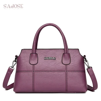 

Women Totes Bag Leather Handbag Famous Brand Fashion Simple Designer Pink Hand Bag Female Women's Shoulder Bags Drop Shipping