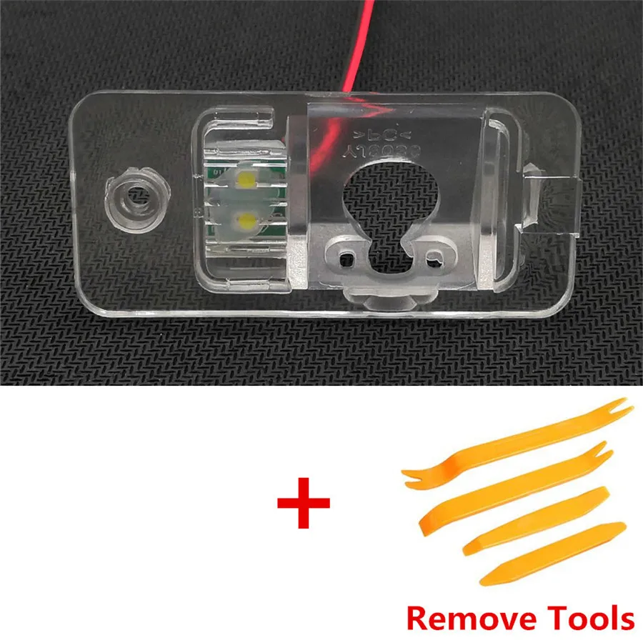 YIFOUM заднего вида Камера кронштейн Подсветка регистрационного номера Корпус крепление для Audi A3 S3 8P A4 B5 S4 B6 B7 8E 8H A6 C6 S6 RS6 Q7 A8 - Название цвета: Bracket x Tools