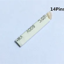 100 ШТ. 14-контактный Перманентный Макияж Руководство Брови Татуировки Иглы Лезвие Для 3D Embroidery Microblading Татуировки Ручка