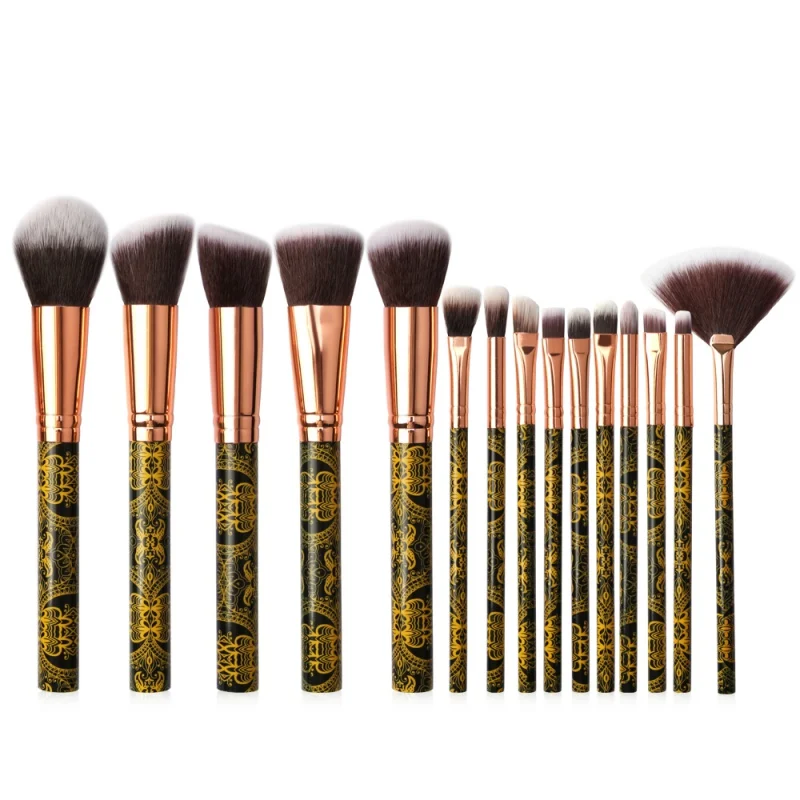 

Professional 15pcs/set Makeup Brushes Set Eye Shadow Make up Brush Synthetic Foundation Powder Concealers cosmetics tool