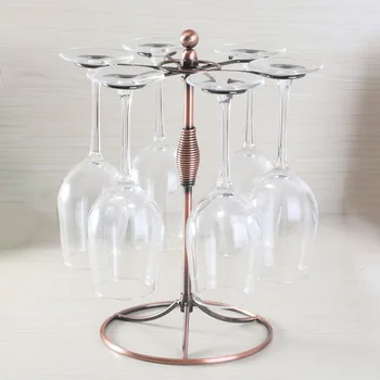 

Nordic Style Hanging Wine Glass Rack Upside Down Goblet Rack Cup Holder Wrought Iron Metal WineGlass Holders Stand