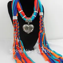 Новое сердце украшение для шарфа с подвеской шарфы шарф с ожерельем цвета смешанные аксессуары для шарфа