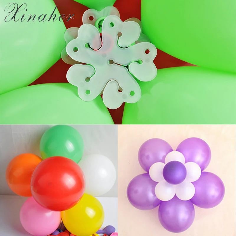 10PCS 6.5cm Useful Flower Shape Balloons Sealing Clip Ballon Buttons